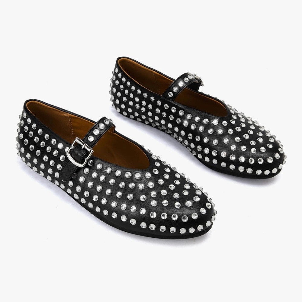 Elegant Black Studded Loafers